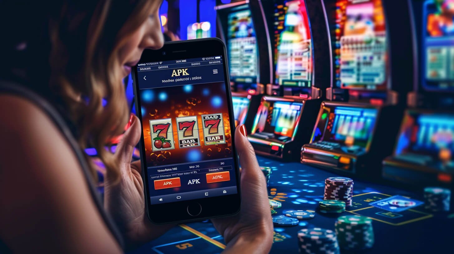 Pengguna dengan perangkat mobile memilih opsi layanan hiburan di aplikasi winnertoto